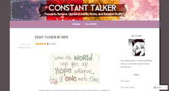 Desktop Screenshot of constanttalker.wordpress.com
