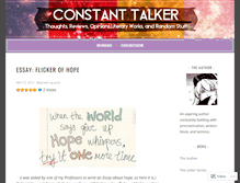 Tablet Screenshot of constanttalker.wordpress.com