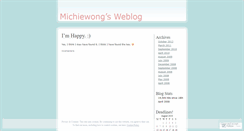 Desktop Screenshot of michiewong.wordpress.com