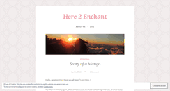 Desktop Screenshot of here2enchant.wordpress.com