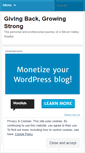 Mobile Screenshot of givingbackgrowingstrong.wordpress.com