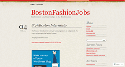 Desktop Screenshot of bostonfashionjobs.wordpress.com