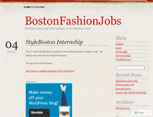 Tablet Screenshot of bostonfashionjobs.wordpress.com