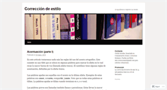 Desktop Screenshot of correccionestilo.wordpress.com