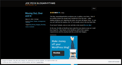 Desktop Screenshot of joepeckblogarhythms.wordpress.com