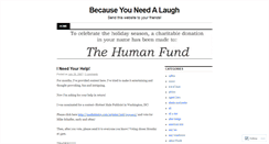 Desktop Screenshot of becauseyouneedalaugh.wordpress.com