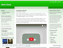 Tablet Screenshot of geekcheek.wordpress.com
