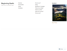 Tablet Screenshot of beginninggaelic.wordpress.com