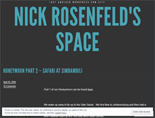 Tablet Screenshot of nickrosenfeld.wordpress.com