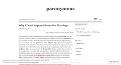 Desktop Screenshot of paronymous.wordpress.com
