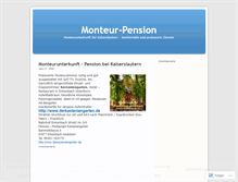 Tablet Screenshot of monteurunterkunft.wordpress.com