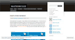 Desktop Screenshot of mathsrulez.wordpress.com