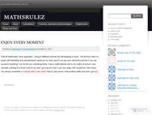 Tablet Screenshot of mathsrulez.wordpress.com
