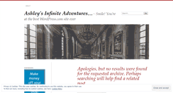 Desktop Screenshot of nickandashleyinfiniteadventure.wordpress.com