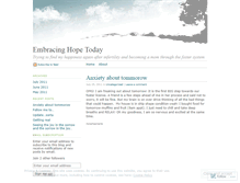 Tablet Screenshot of embracinghopetoday.wordpress.com
