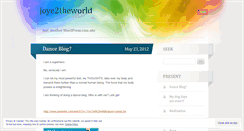 Desktop Screenshot of joye2theworld.wordpress.com