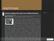 Tablet Screenshot of nogirls1gay.wordpress.com