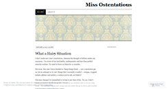 Desktop Screenshot of missostentatious.wordpress.com