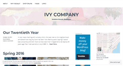 Desktop Screenshot of ivycompany.wordpress.com