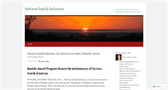 Desktop Screenshot of horizonfamilysolutions.wordpress.com