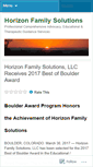 Mobile Screenshot of horizonfamilysolutions.wordpress.com