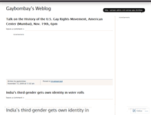 Tablet Screenshot of gaybombay.wordpress.com