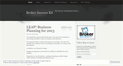 Desktop Screenshot of brokersuccessblog.wordpress.com