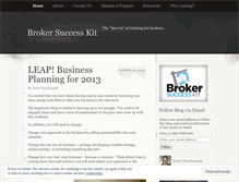 Tablet Screenshot of brokersuccessblog.wordpress.com