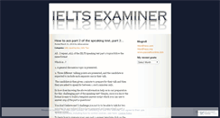 Desktop Screenshot of ieltsexaminer.wordpress.com