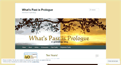 Desktop Screenshot of pastprologue.wordpress.com