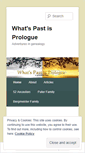 Mobile Screenshot of pastprologue.wordpress.com