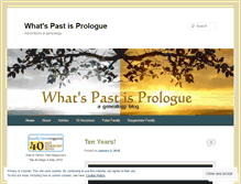 Tablet Screenshot of pastprologue.wordpress.com