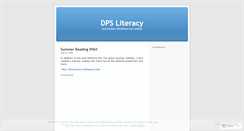 Desktop Screenshot of dpsliteracy.wordpress.com