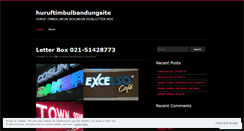 Desktop Screenshot of huruftimbulbandungsite.wordpress.com