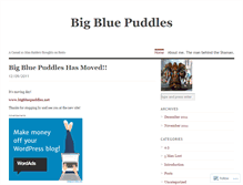 Tablet Screenshot of bigbluepuddles.wordpress.com