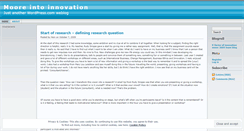 Desktop Screenshot of mooreintoinnovation.wordpress.com