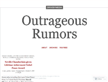 Tablet Screenshot of outrageousrumors.wordpress.com