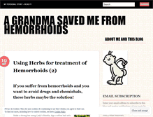 Tablet Screenshot of hemorrhoidsblog.wordpress.com