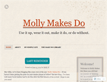 Tablet Screenshot of mollymakesdo.wordpress.com