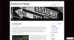 Desktop Screenshot of broadwayonabudget.wordpress.com