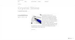 Desktop Screenshot of crystalshine2012.wordpress.com