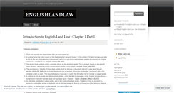 Desktop Screenshot of englishlandlaw.wordpress.com