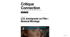 Desktop Screenshot of critiqueconnection.wordpress.com