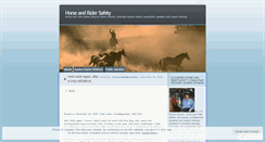 Desktop Screenshot of horseandridersafety.wordpress.com