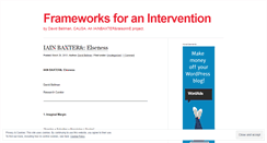 Desktop Screenshot of frameworksforanintervention.wordpress.com