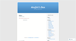 Desktop Screenshot of akubox.wordpress.com