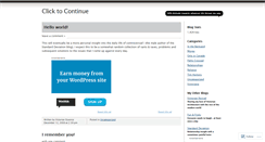 Desktop Screenshot of clicktocontinue.wordpress.com