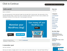Tablet Screenshot of clicktocontinue.wordpress.com
