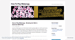 Desktop Screenshot of howtoplaymahjong.wordpress.com