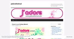 Desktop Screenshot of jadorefestival.wordpress.com